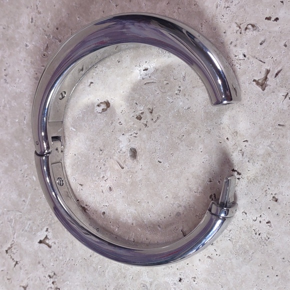 Michael Kors Silvertone Hinged Bracelet - Picture 2 of 8